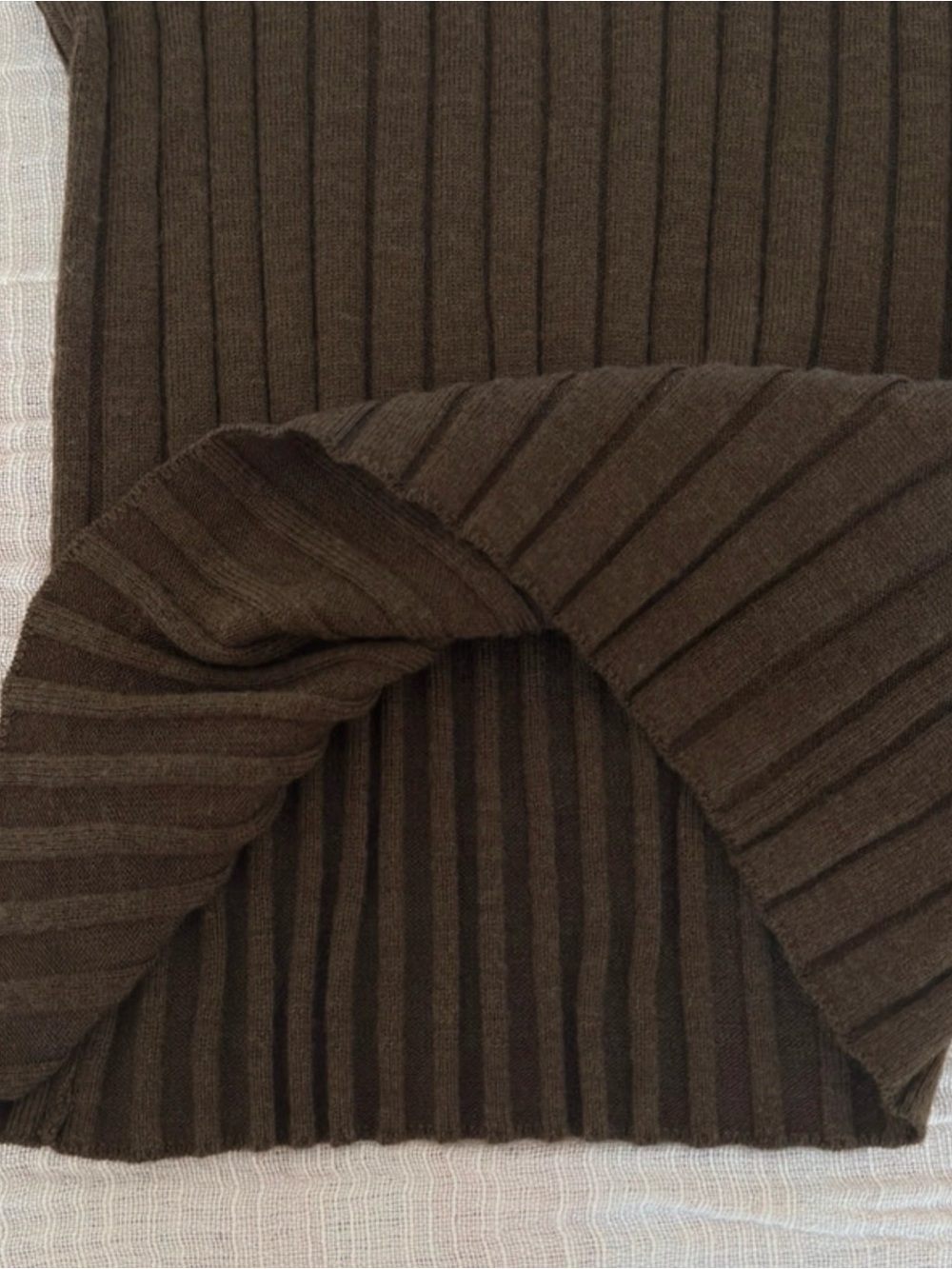 Banana Republic Ribbed Merino Wool Tank Top Brown/Khaki 🍂✨